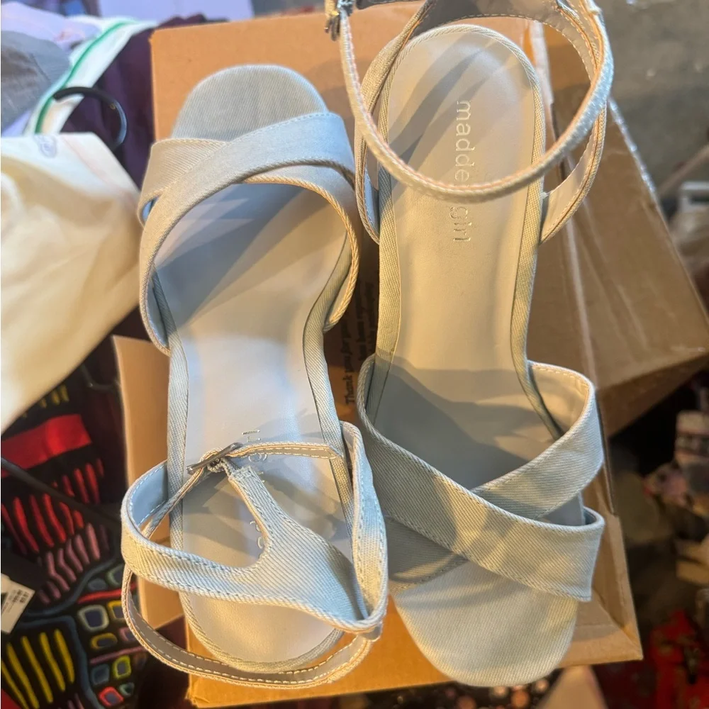 Madden Girl baby blue Sanrio platform Sandals
